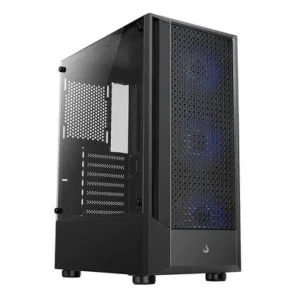Gabinete Gamer Rise Mode Wave Black, Mid Tower, Lateral em Vidro Fumê, ARGB, ATX, 3 Cooler Fan ARGB, Preto - RM-WA-FB-ARGB